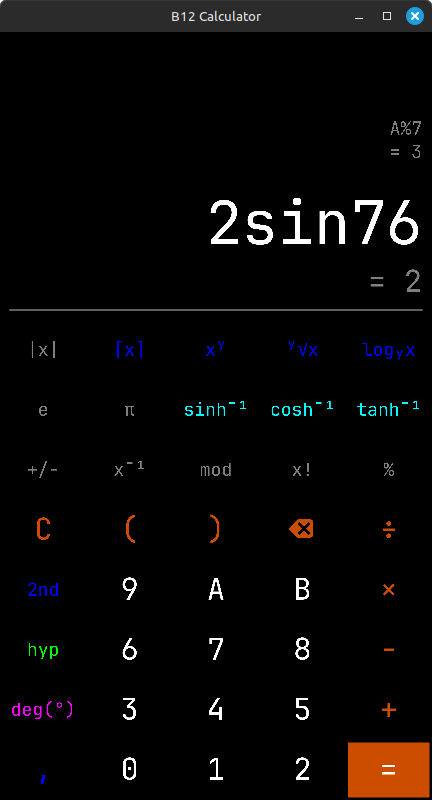 Base 12 Calculator